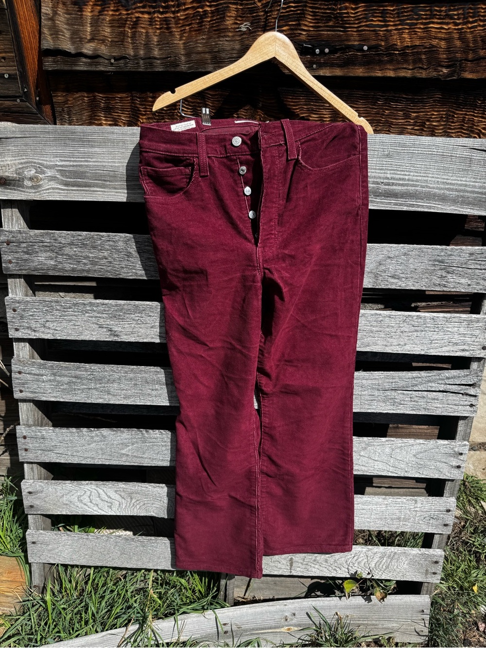 Levi's Women's Ribcage Crop Boot in Deep Wine
